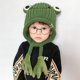 thumbnail image 2 of Gorro de rana bonito para mujer y niño, gorro tejido a ganchillo, rana de ojo grande Kn, 2 of 3