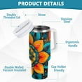 thumbnail image 4 of Ryvnso 40 oz Tumbler with Handle and Straw Insulated Stainless Steel Travel Mug with Lid Vintage Mandala Boho-z1, 4 of 9