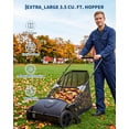 thumbnail image 7 of 21-In Manual Push Lawn Sweeper with 3.5 Cu. Ft. Hopper Bag, Adjustable Height and Foldable Storage, 7 of 7