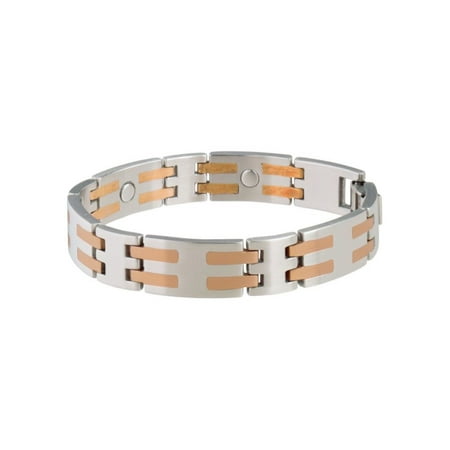 Sabona Jewelry Mens Bracelet Bar Stainless Magnetic Copper 561