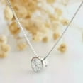 thumbnail image 2 of 2Ct Round Cut Simulated Solitaire Diamond Necklace 14K White Gold Finish, 2 of 2