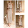 thumbnail image 3 of Vestido MIRGLER de satén champán sin mangas para mujer XL, 3 of 6