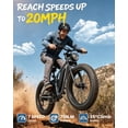 thumbnail image 3 of 750W Electric Bike for Adults 20 mph Max Speed E-Mountain Bikes 26" Adult Fat Tire E-Bikes with 48V 20AH Battery up to 70Miles Range, 7 Speed and Full Suspension off Road E Bike, UL2849 by SGS, 3 of 8