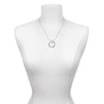 thumbnail image 3 of Delight Jewelry Goldtone Mini April - Clear Crystal Heart Laugh Ring Charm Necklace, 18", 3 of 4