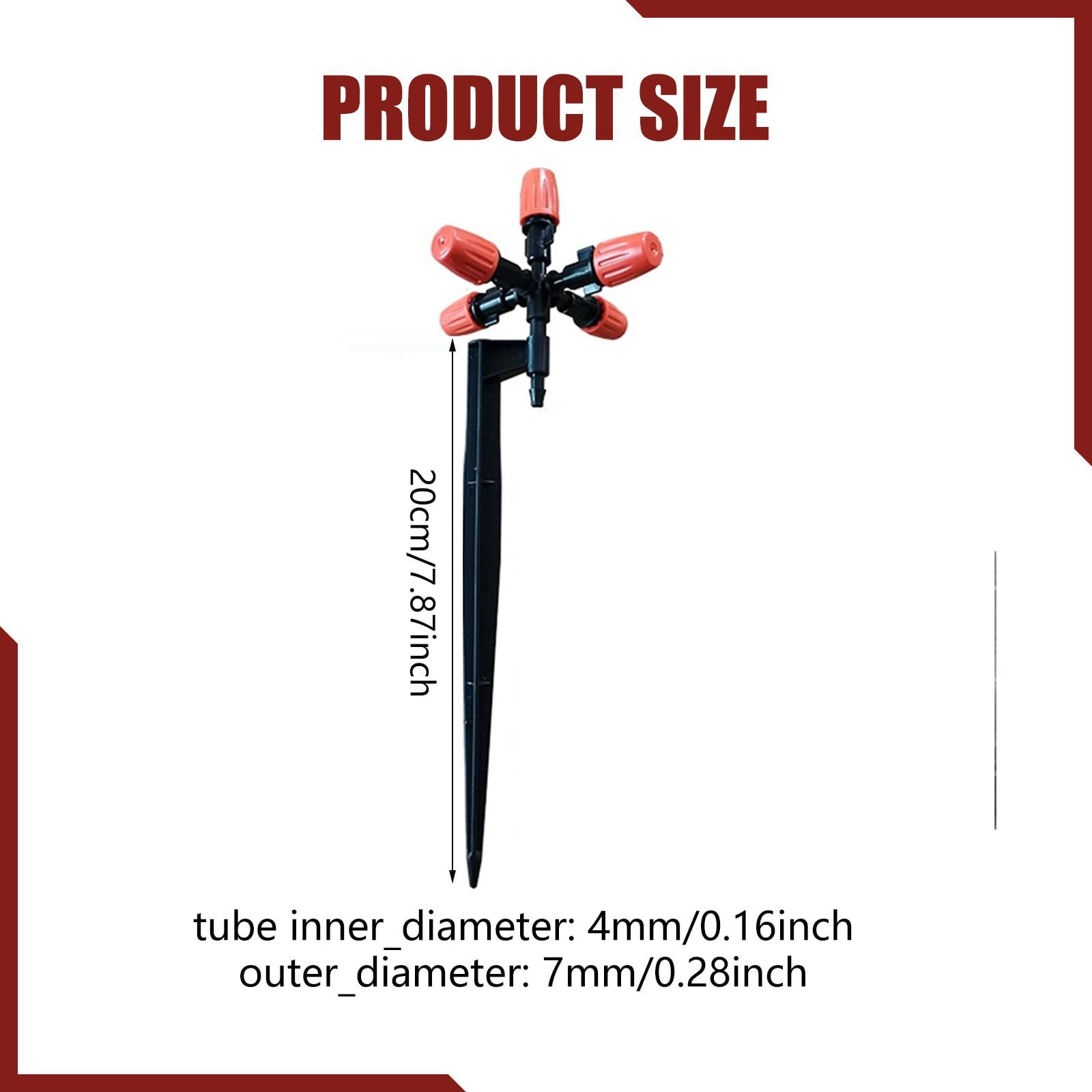 Garden Sprinkler Adjustable Irrigation Dripper Rotating Nozzle ABS Material for Lawn Flower Beds