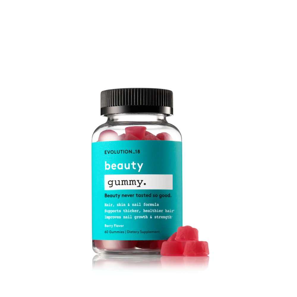 EVOLUTION_18 Beauty Hair and Nail Growth Gummy with Biotin and Keratin, Berry, 30 Servings