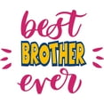 thumbnail image 2 of Best Brother Ever Quote Quotes Decors Wall Sticker Art Design Decal for Girls Boys Kids Room Bedroom Nursery Kindergarten House Fun Home Decor Stickers Wall Art Vinyl Decoration (20x20 inch), 2 of 2