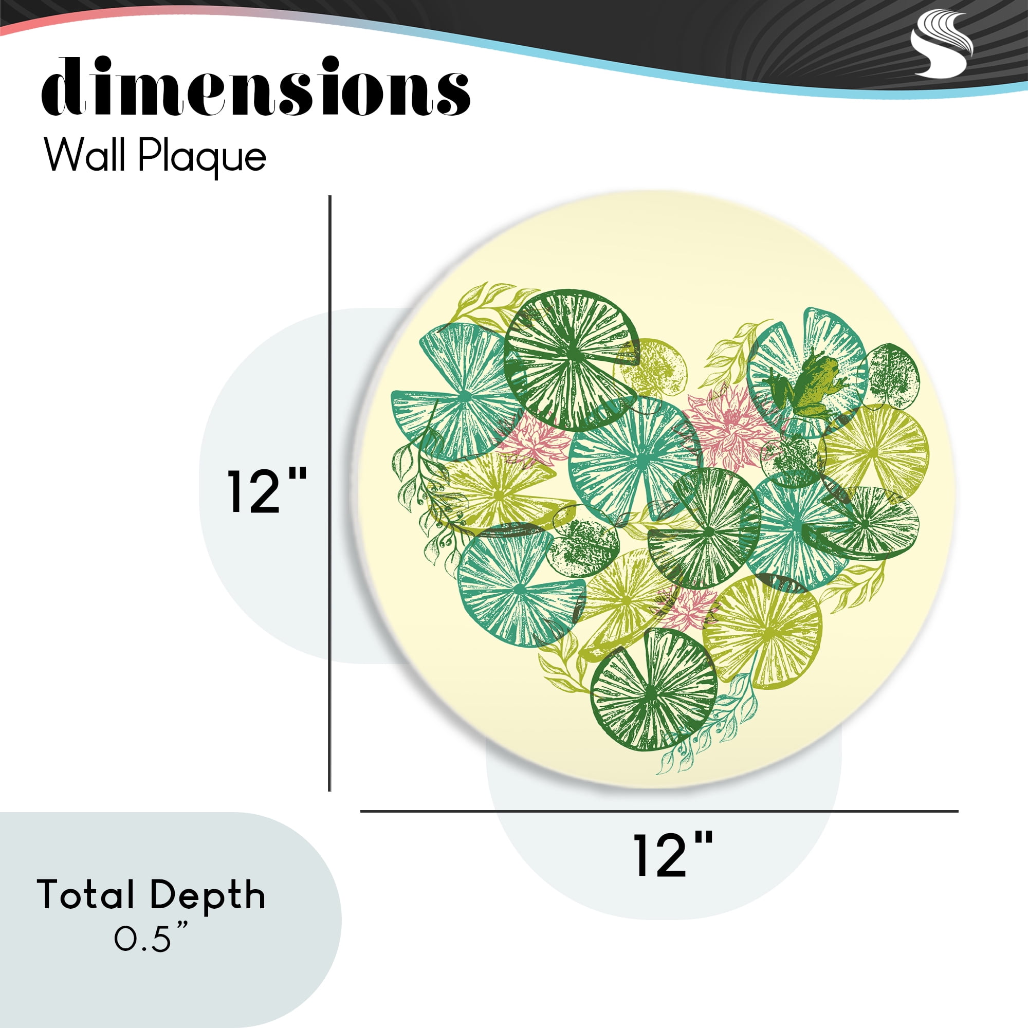 Stupell Industries Frog & Plant Lover Heart Circular Wall Plaque, design by Tobe Fonseca
