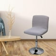 thumbnail image 4 of Bar Chairs cover Removable Washable Stool Protectors Short Back cover dirty for Dinning Room Hotel Office Light Grey, 4 of 9