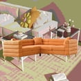 thumbnail image 2 of [81.5-Inch Oversized L-Shaped Corner Sofa with 3 Cushions in Teddy Fabric for Living Room], 2 of 12