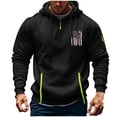 thumbnail image 3 of Styesk Sweatshirts for Men Men's Spring And Fall Printed Hooded Sweatshirt Zipper Multi-Pocket Pullover Sweatshirt, 3 of 3