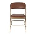 thumbnail image 3 of Hampden Furnishings Bernadine Collection Vinyl Folding Chair, Brown, Pack of 4, 3 of 4