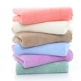 thumbnail image 5 of Joernso 35x75cm Face Towel Soft Comfortable Breathable Lace Decor Strong Water Absorption Wiping Solid Color Bathroom Coral Fleece Bath Shower Towel for Beauty Salon, 5 of 8