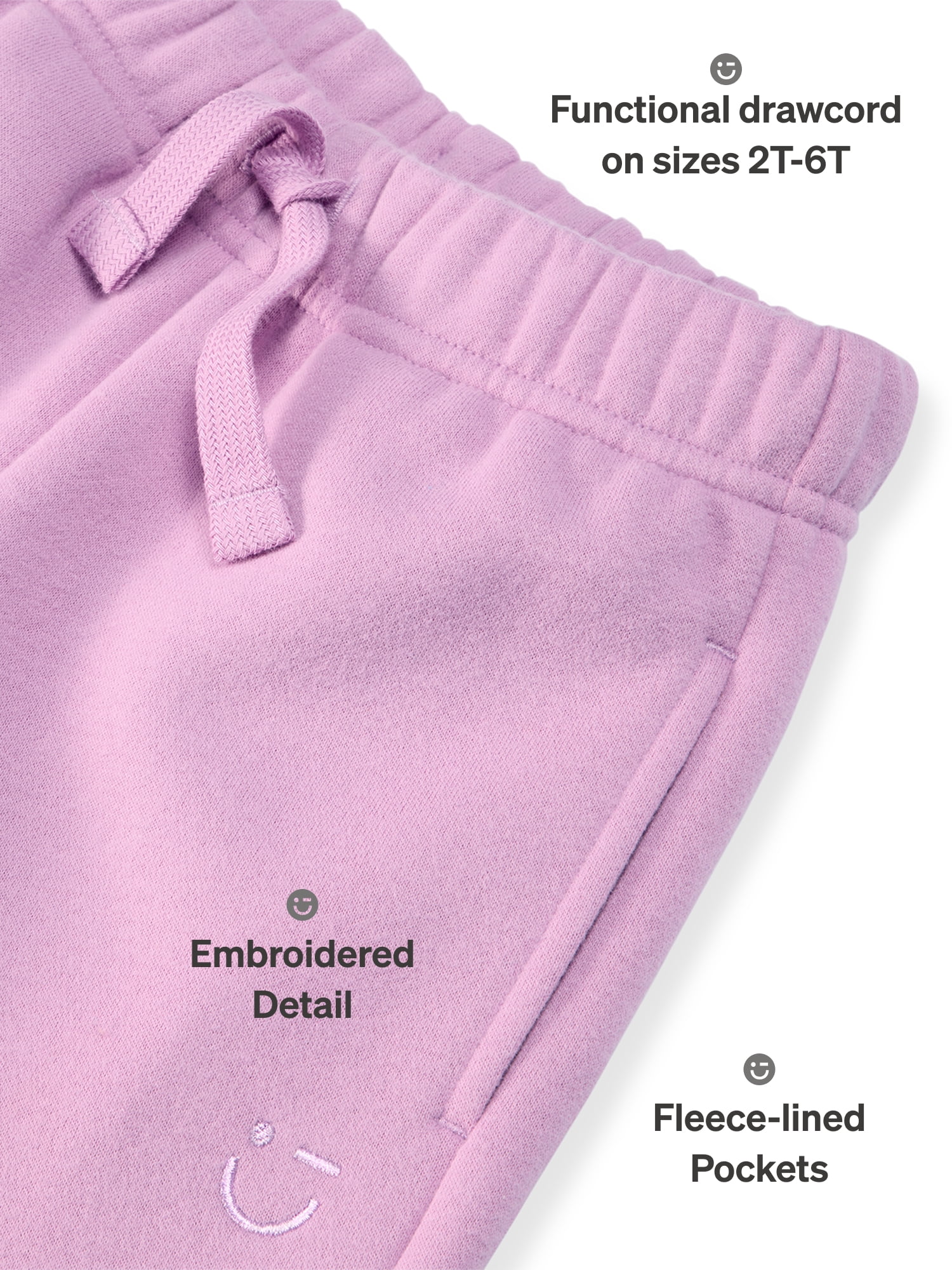 Color Mix by Garanimals Kids Fleece Sweatpants, Sizes 6–16