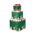 thumbnail image 1 of CNKOO 3Pcs Christmas Box Foldable Bright Color Christmas Style Snowman Patterns Bow Tie Merry Christmas Gift Box for Festival, 1 of 8