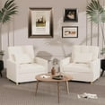 thumbnail image 2 of AECOJOY Sleeper Chair Bed 3 in 1 Sofa Bed for Adults Fold Out Sofa Convertible Reading Chair,Teddy Wihte, 2 of 7