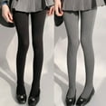 thumbnail image 3 of Women Ribbed Vertical Striped Sweater Tights Solid Color Warm Cotton Pantyhose, 3 of 21