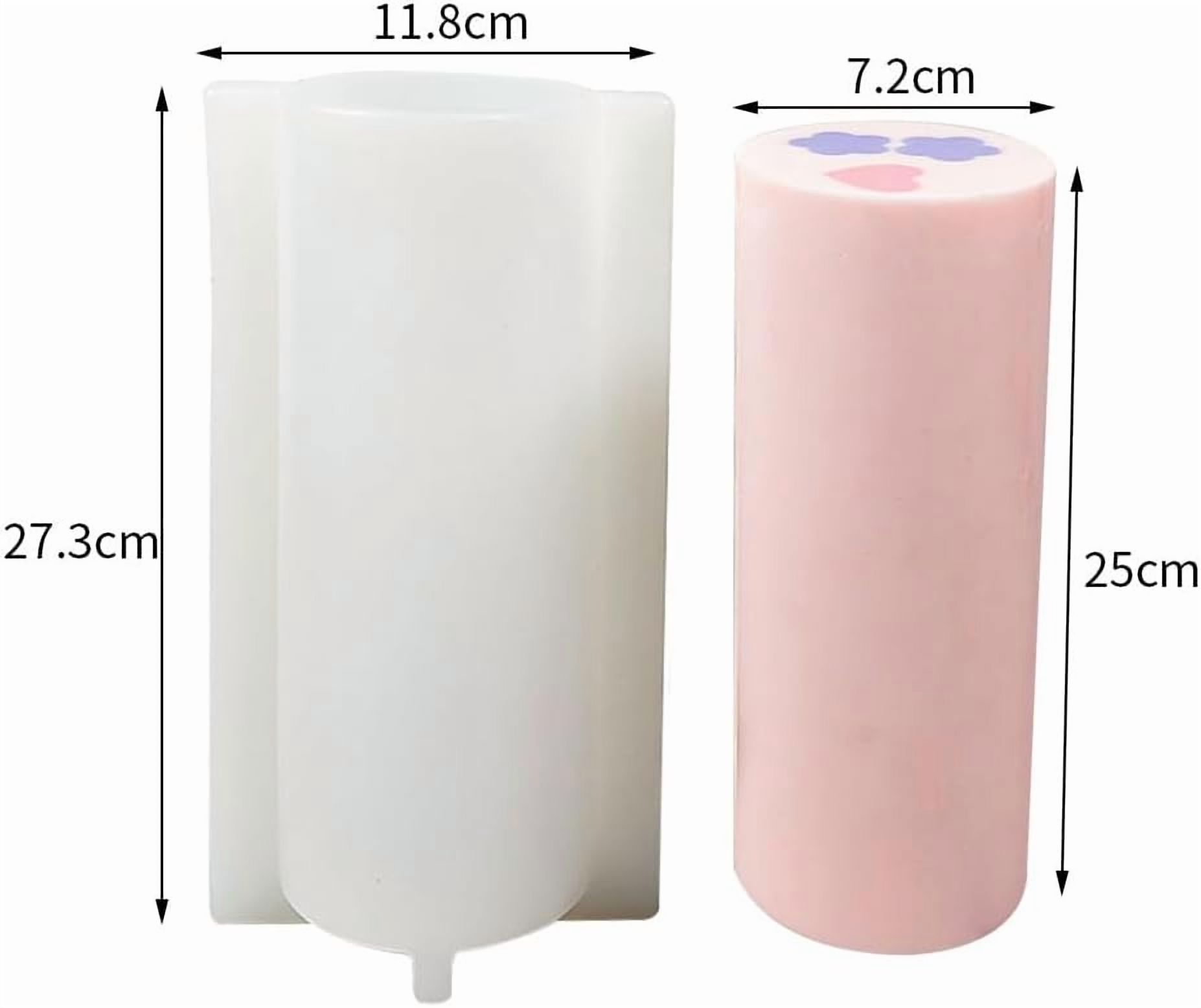 Heart Tube Column Silicone Soap Mold Embed Soap Making Supplies Tool Heart Shape Candle Mold Set Soap Mould
