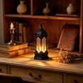 thumbnail image 2 of Vintage Hexagonal LED Flameless Candle Lantern, Hanging Mini Decorative Lantern With Flickering Light For Table Mantel Patio Indoor Outdoor Wedding Christmas Halloween Farmhouse Rustic Home Decor, 2 of 7