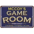 thumbnail image 1 of MCCOY'S Blue Game Room Sign Metal 16 x 24 Matte Finish Metal 116240002285, 1 of 1