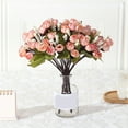 thumbnail image 4 of Eoperou Artificial Rose 15 Head Realistic Colorful Fake Flower Wedding Home Office Table Centerpiece Faux Floral Branch Flower Arrangement Decoration, 4 of 7
