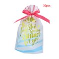 thumbnail image 1 of Regalo con cordón, bolsa de plástico para galletas, bolsa de regalo para comida, para fiesta de Navidad, estampado de letras doradas 30 bolsas Guardurnaity HA000822-01B, 1 of 7