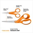 thumbnail image 2 of Set de tijeras Fiskars con mango naranja de 8" y 5", 2 of 7