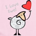thumbnail image 2 of CafePress - I Love Ewe Infant Bodysuit - Baby Light Bodysuit, Size Newborn - 24 Months, 2 of 4