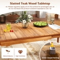 thumbnail image 4 of Costway 71"-94" Rectangular Teak Wood Table Patio Extendable Dining Table for 6-8 People,, 4 of 6