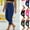 Navy, variant on RQYYD Plus Size Capris Leggings for Women,Stretch Crop Leggings Summer Tights Pants