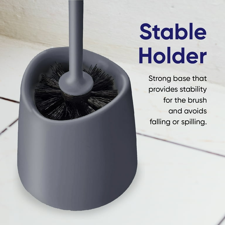 Superio Grey Toilet Plunger With Holder