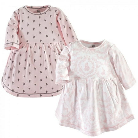 UPC: 0660168910100 | Yoga Sprout Baby and Toddler Girl Cotton Long-Sleeve Dresses 2pk  Lace Garden  9-12 Months
