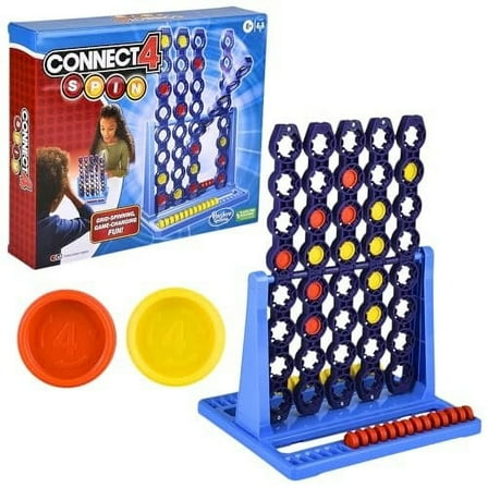 Hasbro Gaming Connect 4 Spin Game, Features Spinning Connect 4 Grid, 2 Player Board Games for Family and Kids, Strategy Board Games, Ages 8 and Up C47