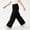 Black, variant on Girls Solid Cargo Pants Casual Baggy Wide Leg Elastic Waist Casual Jogger Trousers with Pockets Black 12-13Years