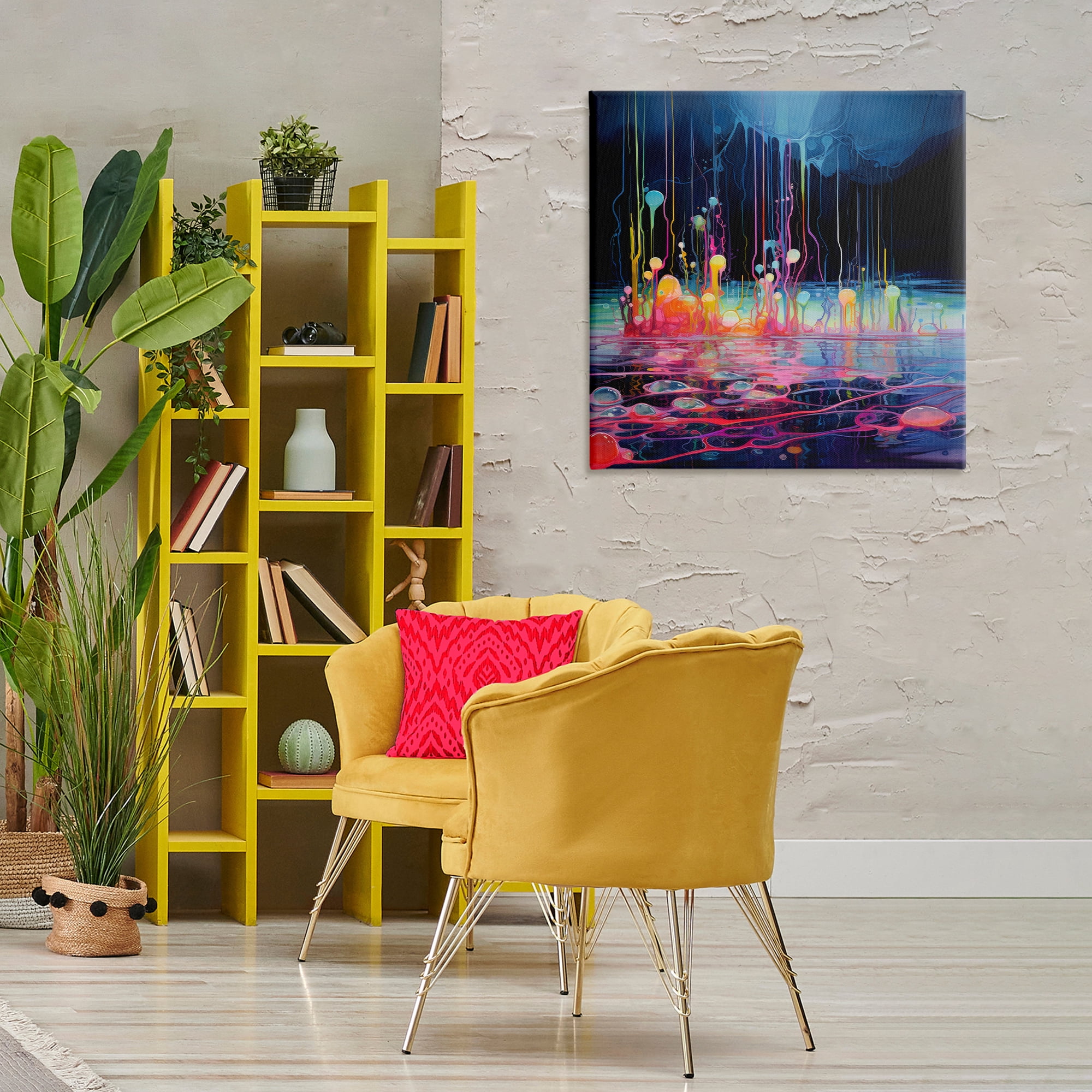 Stupell Industries Abstract Mystic Landscape Abstract Painting Wrapped Canvas Art Print Wall Art, 30 x 30