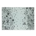 thumbnail image 1 of Modern Cutting Board, Vector Design Mathematic Frame Like Numbers in a Row Image Work of Art, Decorative Tempered Glass Cutting and Serving Board, Small Size, Black and White, by Ambesonne, 1 of 1