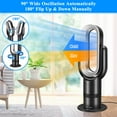 thumbnail image 3 of Dubbin 26 inch Space Heater Bladeless Tower Fan, Heater and Cooling Combo, with Remote Control, Black, 3 of 8