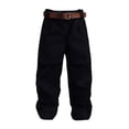thumbnail image 3 of 1:12 Pantalones y cinturón de Harem de escala, Cosplay de vestuario de muñecas en miniatura, cifras de acción ropa para figuras de acción masculina de Pantalón negro, 3 of 8