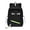D_01, variant on Large Capacity Nylon Backpack , Black Cartoon Face Daypack with Neon Green Zippers, Lightweight Bookbag for Back to School Travel Supplies