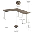 thumbnail image 6 of Move 60 Series 60W L Shaped Standing Desk in Modern Hickory - Engineered Wood, 6 of 7