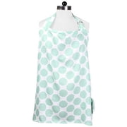 Bacati Ikat Mint Dots 100 Percent Cotton Breathable Muslin Breastfeeding/Nursing Privacy Cover