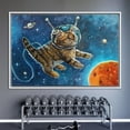thumbnail image 6 of Animal Wall Decor, Astronaut Cat Wall Decor, Astronaut Animal Poster, Kids Canvas Art, Nursery Canvas Art, Cartoon Wall Decor, Canvas Wall Decor - 3P-Black Framed, 6 of 9