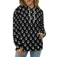 thumbnail image 4 of Paw Print（1） Men's Women Vintage 3D Hooded Sweatshirt - All-Season Loose Fit Streetwear, 4 of 6