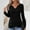 Black, variant on Abomasnow Sweaters for Women Casual Long Sleeve V Neck Shirts Loose Fit Button Knitted Pullover Tunic Tops S-2XL