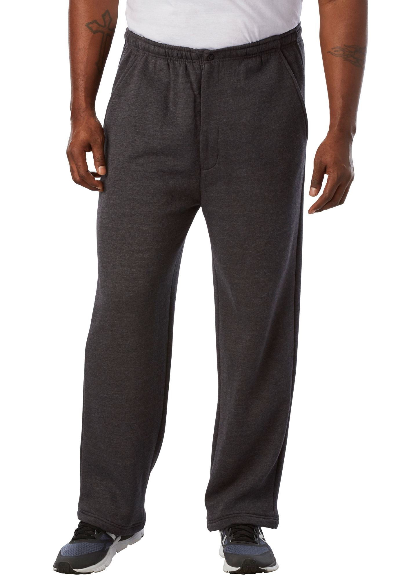 Kingsize - Kingsize Men's Big & Tall Fleece Zip Fly Pants - Walmart.com ...