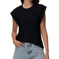 thumbnail image 4 of Fantaslook Cap Sleeve Tops for Women Casual Crewneck Tank Tops Summer Basic Tee Shirts, 4 of 8