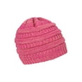 thumbnail image 2 of Gravity Threads Bonnet Doux en Tricot Marbré Bicolore, Rose Vif, 2 of 2
