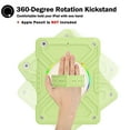 thumbnail image 3 of ELEHOLD for iPad 6th/5th Generation 9.7 Inch 2018/2017 Rugged Case, Shockproof Heavy Duty Protective Cover with 360° Rotation Handle Strap & Kickstand & Shoulder Strap for iPad 9.7" - Green White, 3 of 11