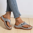 thumbnail image 5 of ELABCH Summer Women Sandals Casual Beach Sandals for Women Orthopedic Sandals Wedge Flip-flops Outer Casual Beach Sandals Comfortable Shoes with Ergonomic Soles Gray Size 42, 5 of 7