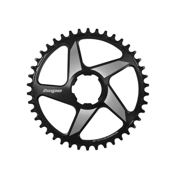 Hope RX Spiderless Chainring - 42t, Hope Direct Mount, Black